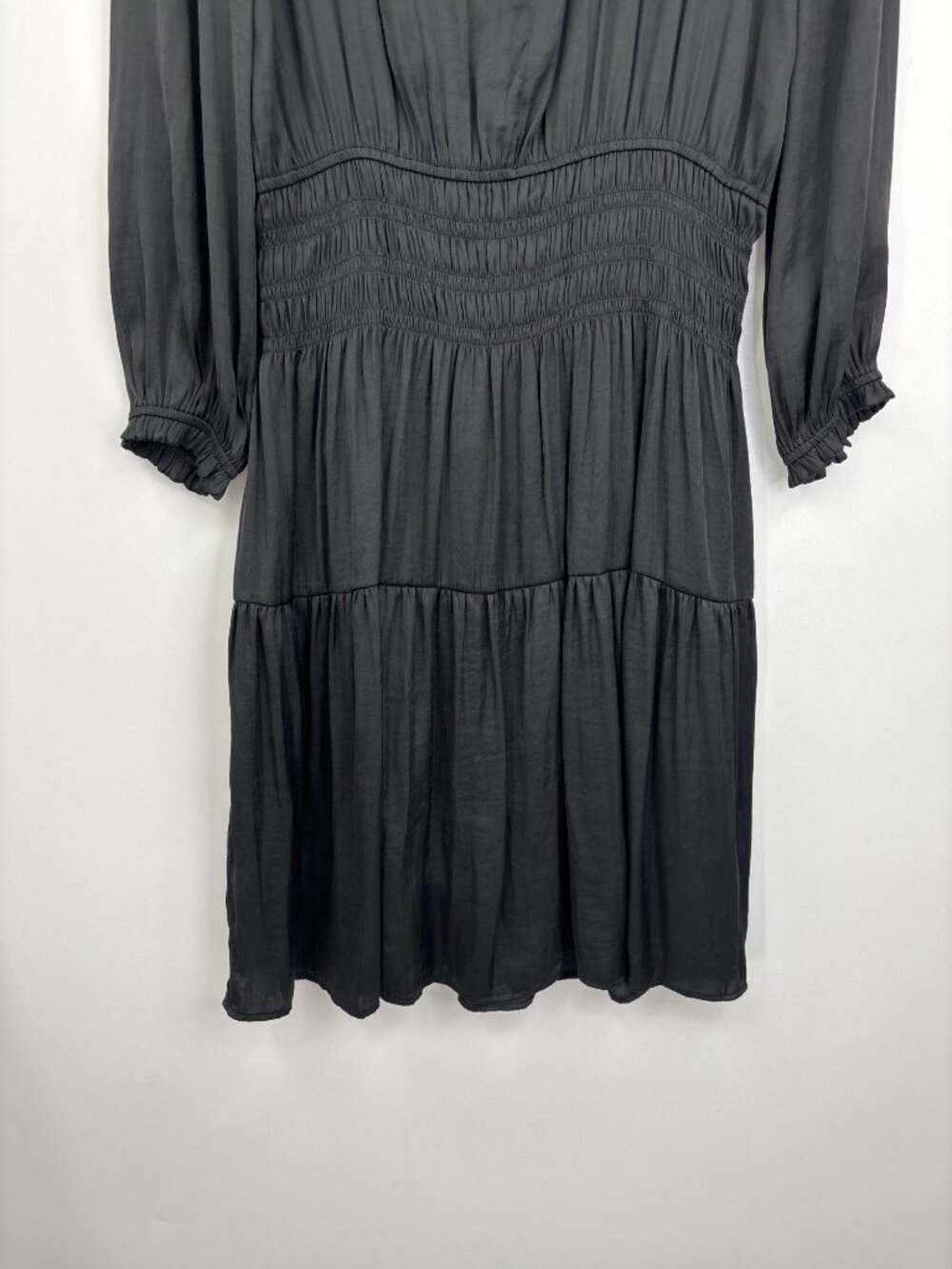 Grade & Gather Tiered Boho Peasant Dress Black Size Large NEW - Picture 3 of 7